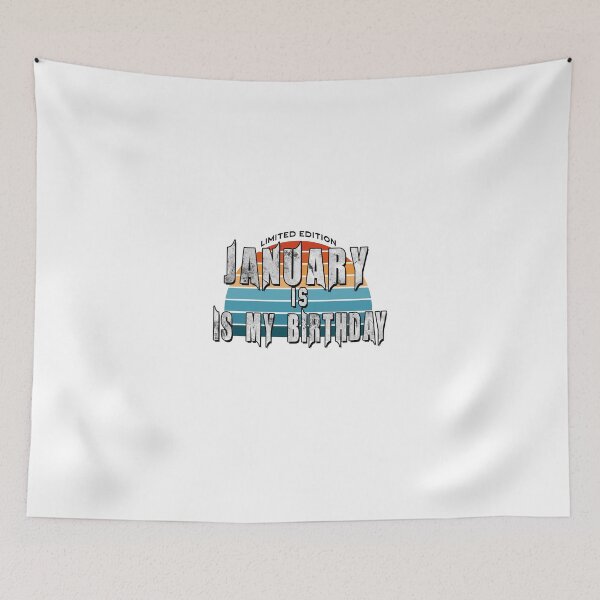 Item preview, Retro January is my Birthday Limited Edition Vintage 80s Mom Dad day Legend Birthday Born Grandpa Christmas designed and sold by DjenShop.
