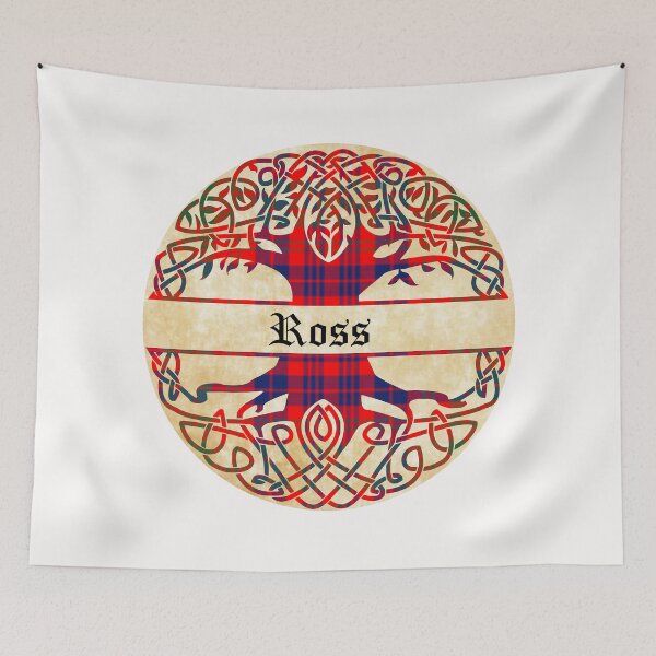 Item preview, Ross Tree of Life Clan Scottish Surname tartan designed and sold by BagTown Clans.