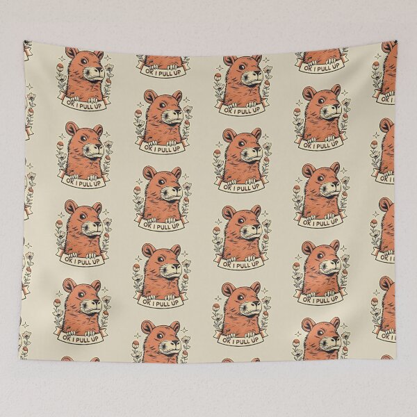 Item preview, Ok I Pull Up Capybara Indie Aesthetic designed and sold by SubtleSplit.