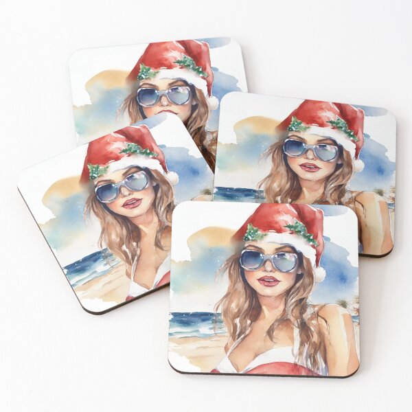 Item preview, Babe Have a Totally Rad Christmas Vintage Watercolour designed and sold by FrequencyV.