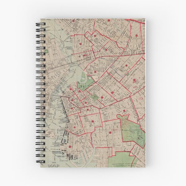 Item preview, Vintage Map of Brooklyn NY (1895) designed and sold by BravuraMedia.