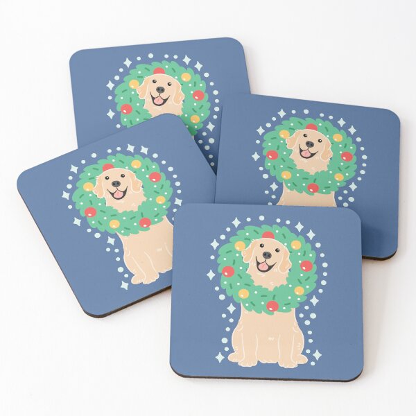 Item preview, Cream Golden Retriever  Merry Christmas!  designed and sold by Lulupainting.