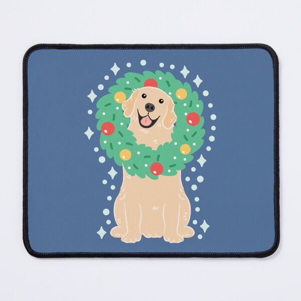 Item preview, Cream Golden Retriever Merry Christmas! designed and sold by Lulupainting.