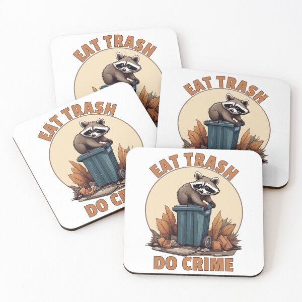Item preview, Eat Trash Do Crime, Live Fast Eat Trash, Funny Raccoon designed and sold by Porcupine Tees ⭐⭐⭐⭐⭐.