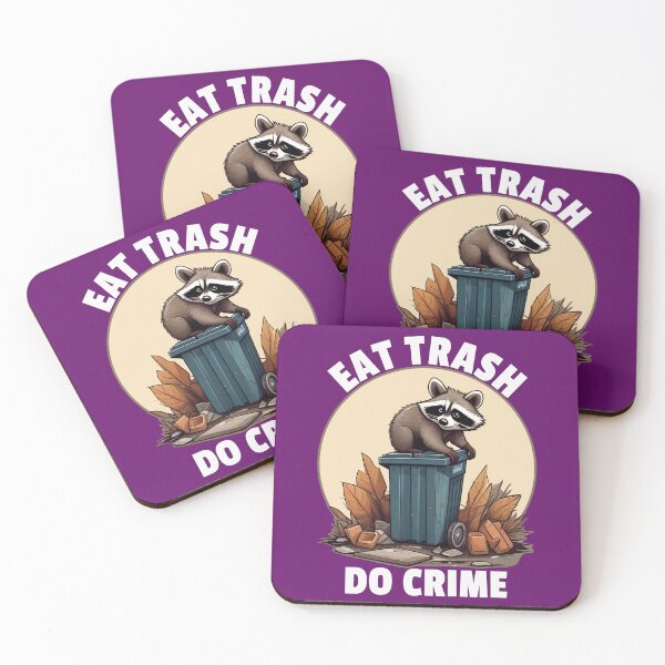 Item preview, Eat Trash Do Crime, Live Fast Eat Trash, Funny Raccoon designed and sold by Porcupine Tees ⭐⭐⭐⭐⭐.