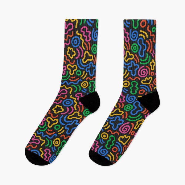 Item preview, Rainbow Abstract Modern Line Art designed and sold by ArtMeetsPizza.
