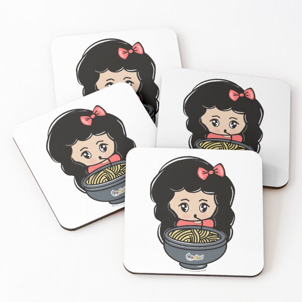 Item preview, Oodles Girl Eating Spaghetti designed and sold by Oodles-stickers.