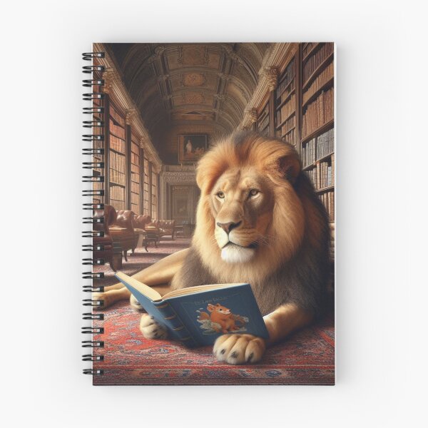 Item preview, A Lion Reading in a Library #2 designed and sold by GastArtVolution.