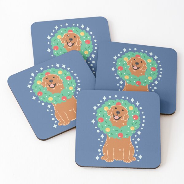 Item preview, Red Golden Retriever Merry Christmas! designed and sold by Lulupainting.