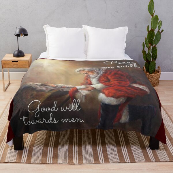 Kneeling Santa Throw Blanket