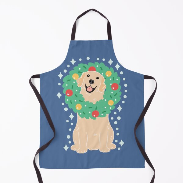 Item preview, Cream Golden Retriever Merry Christmas! designed and sold by Lulupainting.