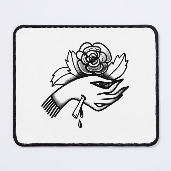 Item preview, Tattoo Impaled hand Boho Rose flower designed and sold by jazzydevil.