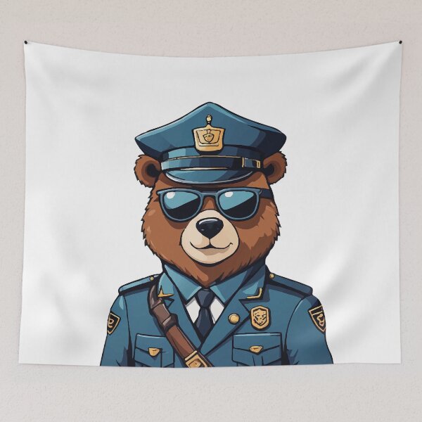 Item preview, Brown Bear cop in Uniform designed and sold by Dalevalart.