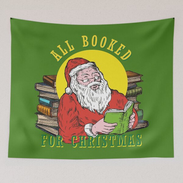 Item preview, Santa Claus reading. All booked up for Christmas. designed and sold by VieBelieve.