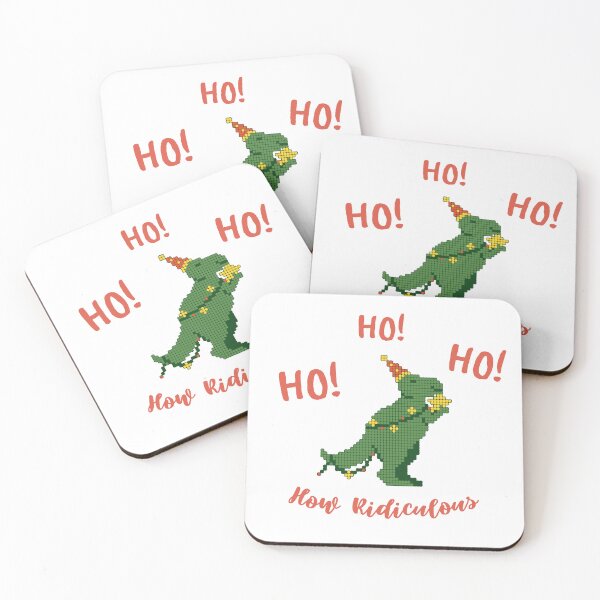 Item preview, Ho Ho Ho How Ridiculousl Rexy Christmas TRex designed and sold by Par Anne Q.