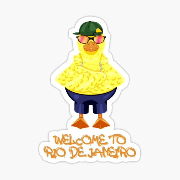 Item preview, Carioca Duckling Welcome to Rio de Janeiro designed and sold by LoreleiArts.