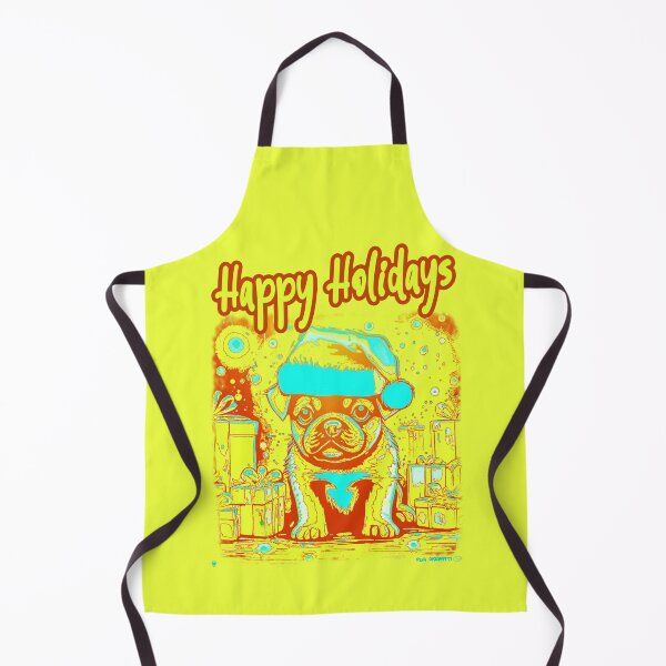 Item preview, Pug HAPPY HOLIDAYS 37 alternative 2 designed and sold by RedBluffTraders.