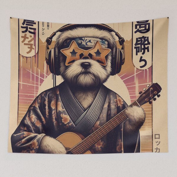 Aperçu de l'œuvre Rock star canine créée et vendue par IAPICTURE.