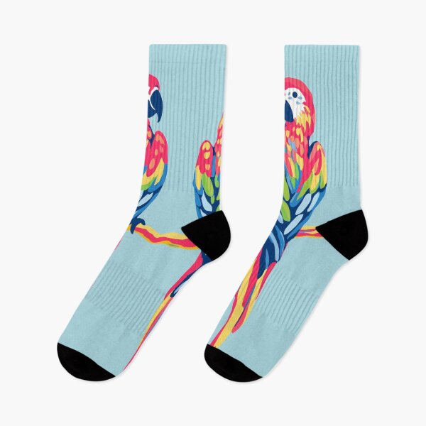 Item preview, Three Colorful Scarlet Macaw Parrots on a Branch designed and sold by BrightTide.
