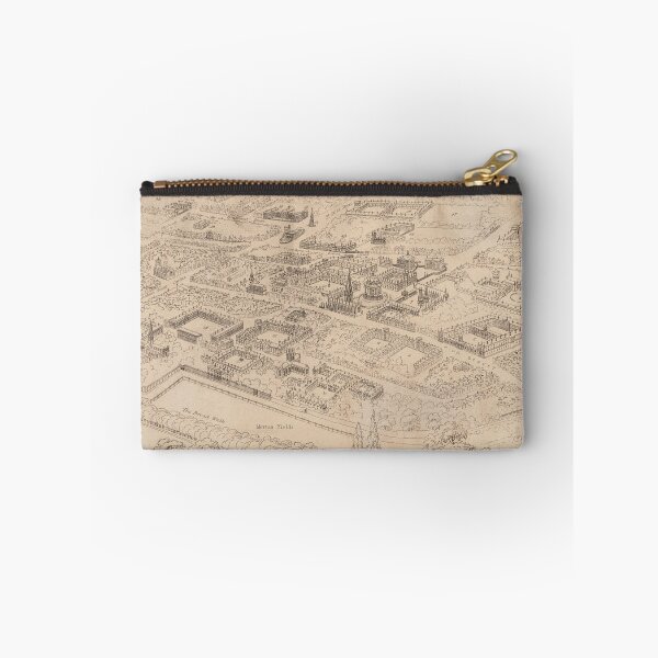 Item preview, Vintage Pictorial Map of Oxford England (1850) designed and sold by BravuraMedia.