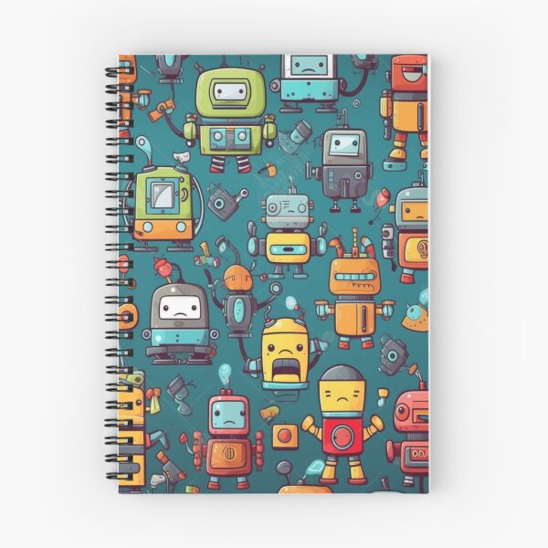Item preview, Cartoon Bots Pattern  designed and sold by DigiMagicStore.