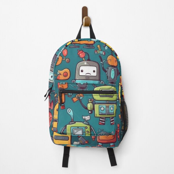 Item preview, Cartoon Bots Pattern designed and sold by DigiMagicStore.