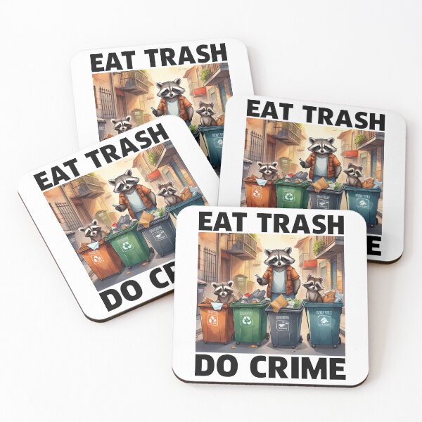 Item preview, Eat Trash Do Crime, Live Fast Eat Trash, Funny Raccoon designed and sold by Porcupine Tees ⭐⭐⭐⭐⭐.