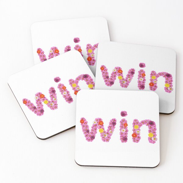 Item preview, Colorful Flowers Arranged to Spell “win” designed and sold by CJansuebsri.