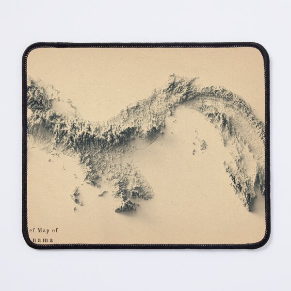 Item preview, Panama Shaded Relief Map 3D digitally-rendered designed and sold by ThinkAboutMaps.