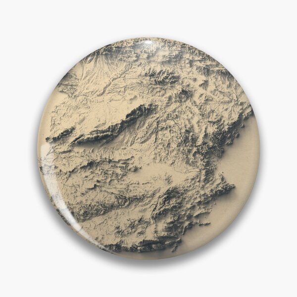 Item preview, Spain Shaded Relief Map 3D digitally-rendered designed and sold by ThinkAboutMaps.