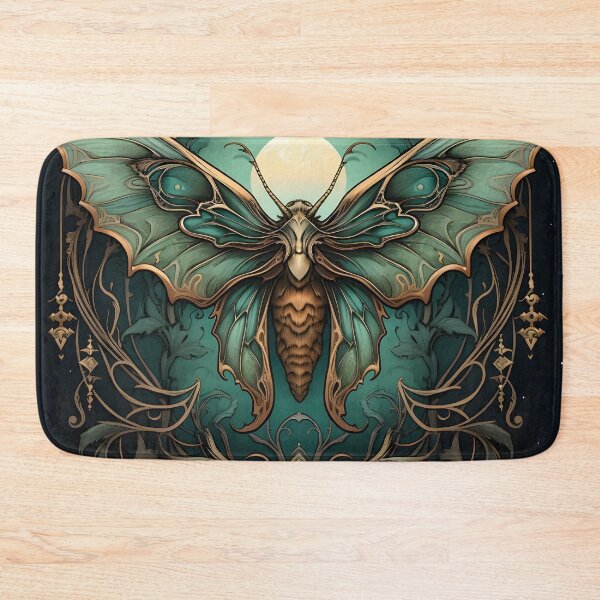 Item preview, Art nouveau moth art print designed and sold by dcrc.