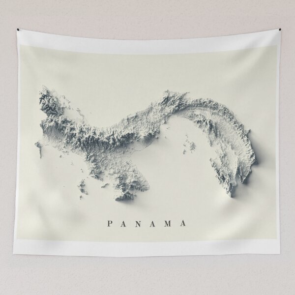 Item preview, Panama Shaded Relief Map 3D digitally-rendered designed and sold by ThinkAboutMaps.