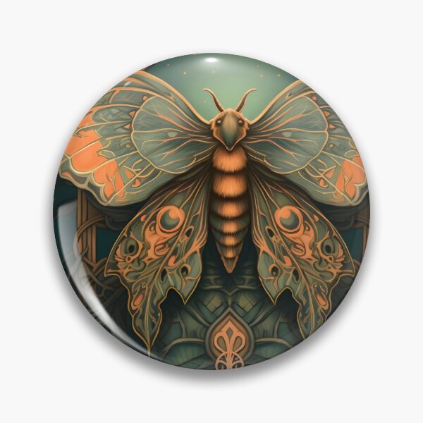 Item preview, art nouveau moth art print designed and sold by dcrc.