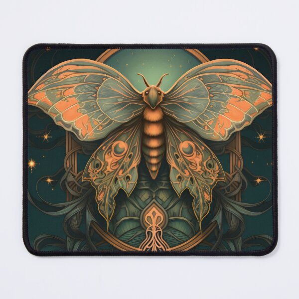 Item preview, art nouveau moth art print designed and sold by dcrc.