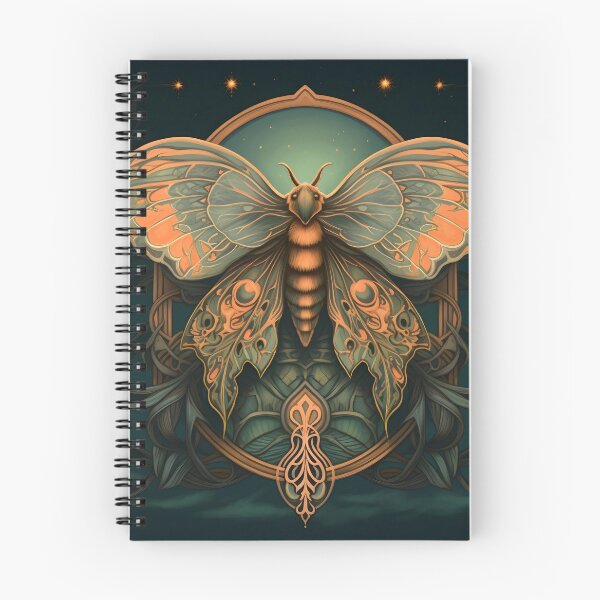 Item preview, art nouveau moth art print designed and sold by dcrc.