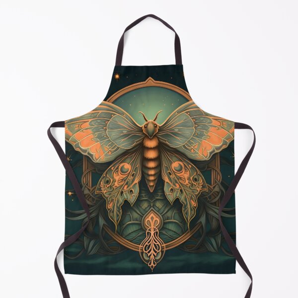 Item preview, art nouveau moth art print designed and sold by dcrc.