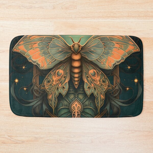 Item preview, art nouveau moth art print designed and sold by dcrc.