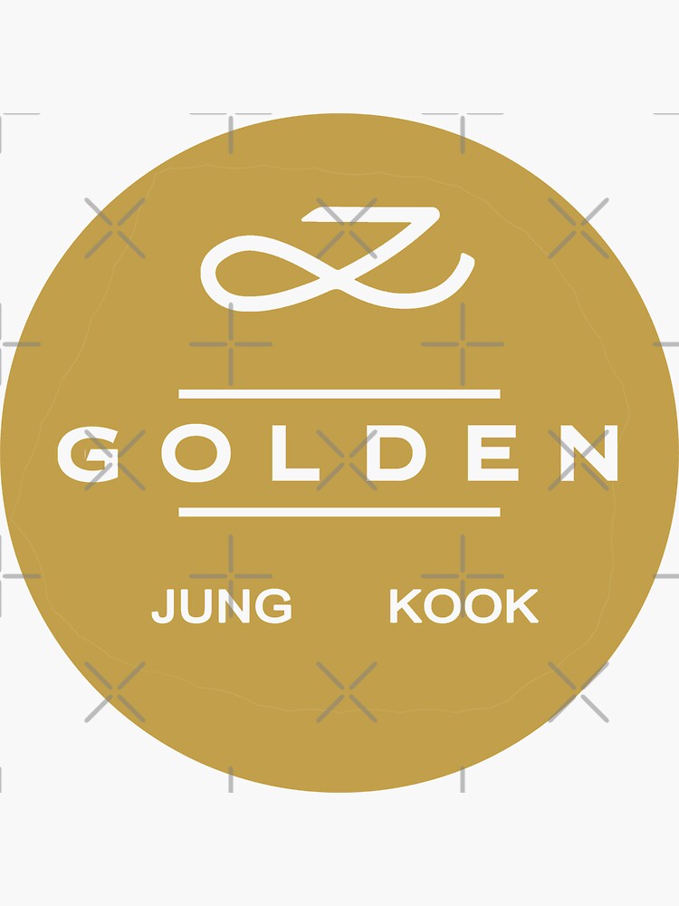 Jungkook Golden album metallic logo, Jungkook Seven, BTS Jungkook / Golden  off white Sticker for Sale by SoloAutenica