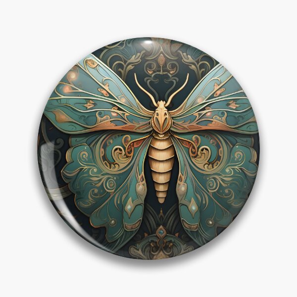 Item preview, art nouveau moth art print designed and sold by dcrc.
