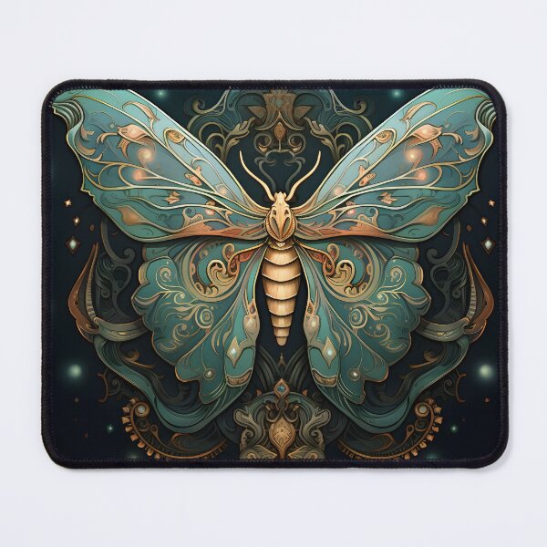 Item preview, art nouveau moth art print designed and sold by dcrc.