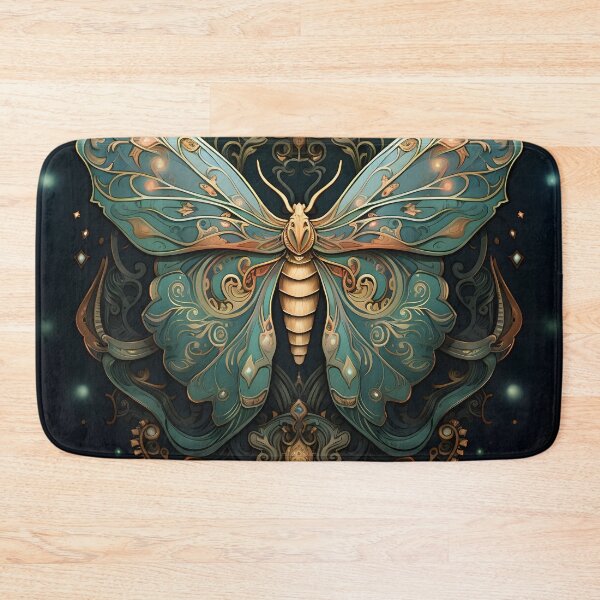 Item preview, art nouveau moth art print designed and sold by dcrc.