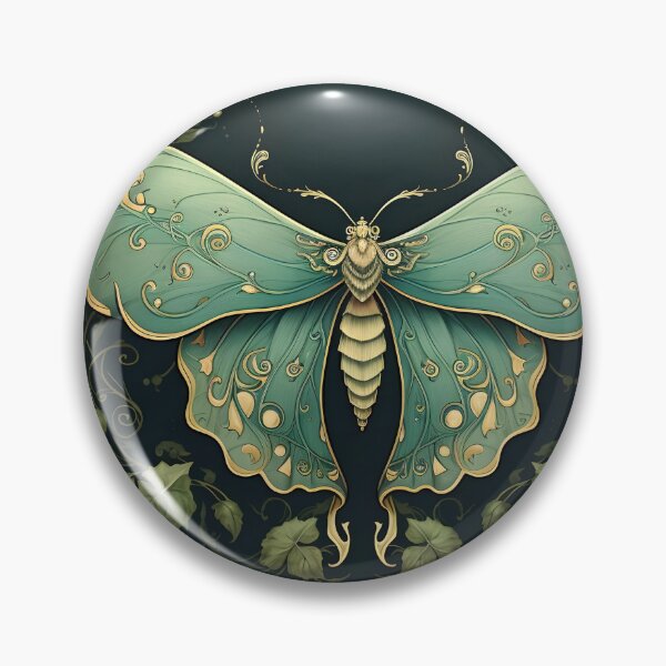 Item preview, art nouveau moth art print designed and sold by dcrc.