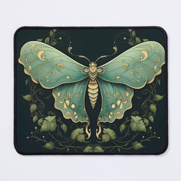 Item preview, art nouveau moth art print designed and sold by dcrc.