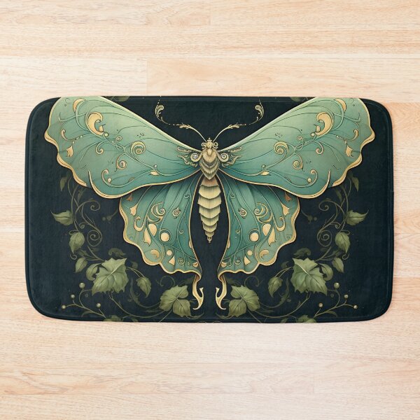 Item preview, art nouveau moth art print designed and sold by dcrc.
