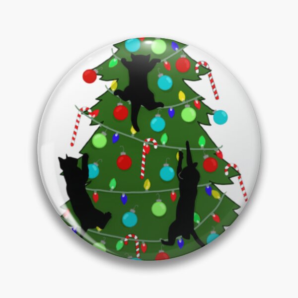 Item preview, Cats climbing the Christmas tree designed and sold by Artistkhg.