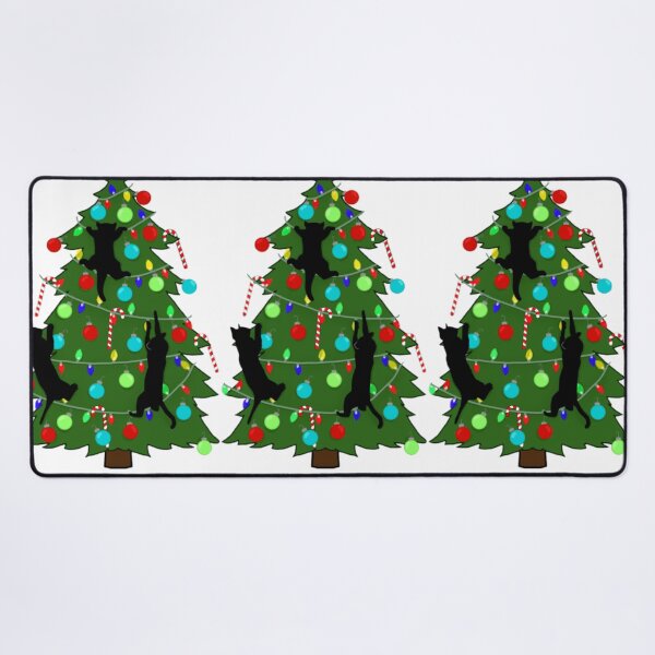 Item preview, Cats climbing the Christmas tree designed and sold by Artistkhg.