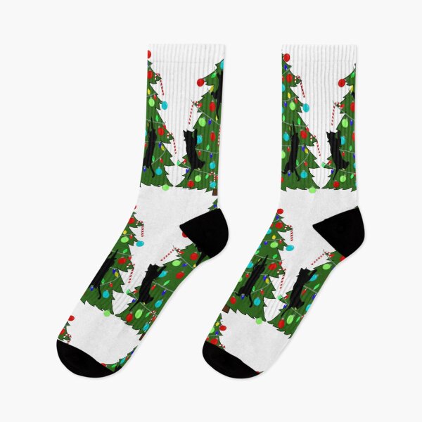 Item preview, Cats climbing the Christmas tree designed and sold by Artistkhg.