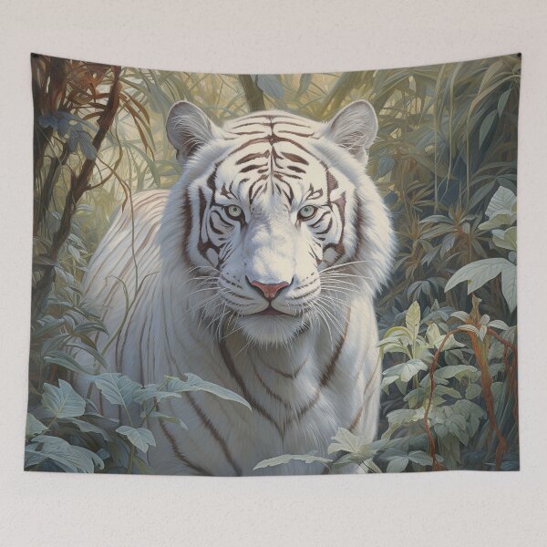 Item preview, White Jungle Tiger designed and sold by Elisabeth Lucas.