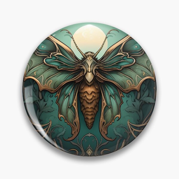 Item preview, Art nouveau moth art print designed and sold by dcrc.