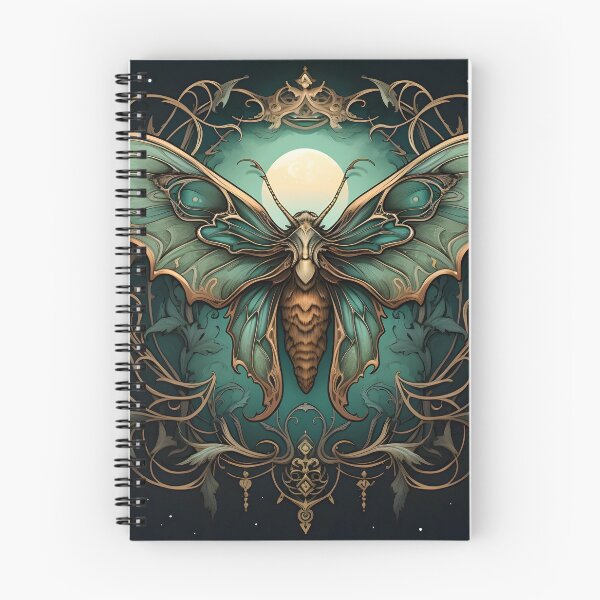 Item preview, Art nouveau moth art print designed and sold by dcrc.